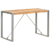 Dining Table 120x60x75 cm Solid Rough Mango Wood - Extra Image