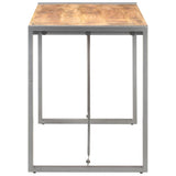 Dining Table 120x60x75 cm Solid Rough Mango Wood - Side View