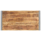 Dining Table 120x60x75 cm Solid Rough Mango Wood - Top-Down View