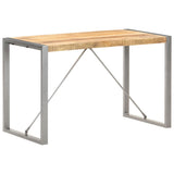 Dining Table 120x60x75 cm Solid Rough Mango Wood - Extra Image