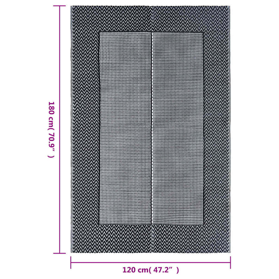 Outdoor Carpet ARAKIL Grey 120x180 cm PP