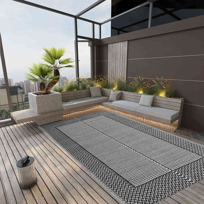 Outdoor Carpet ARAKIL Grey 190x290 cm PP