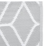 Outdoor Carpet ARAKIL Grey 80x150 cm PP - Top-Down View