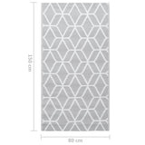 Outdoor Carpet ARAKIL Grey 80x150 cm PP