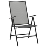 Folding Mesh Chairs 4 pcs Steel Anthracite - Front View