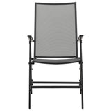 Folding Mesh Chairs 4 pcs Steel Anthracite - Side View