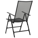 Folding Mesh Chairs 4 pcs Steel Anthracite - 45-Degree Angle