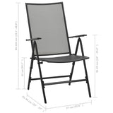 Folding Mesh Chairs 4 pcs Steel Anthracite - Extra Image