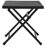 Folding Table Mesh 38x38x38 cm Steel Anthracite - Front View