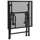 Folding Table Mesh 38x38x38 cm Steel Anthracite - Side View