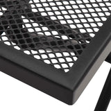 Folding Table Mesh 38x38x38 cm Steel Anthracite - Top-Down View