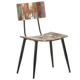 Dining Chairs 6 pcs Solid Reclaimed Wood - Front View