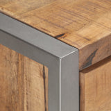 TV Cabinet 120x30x40 cm Rough Mango Wood - Rear View