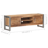 TV Cabinet 120x30x40 cm Rough Mango Wood - Extra Image