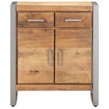 Sideboard 60x35x72 cm Rough Mango Wood - Front View