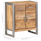 Sideboard 60x35x72 cm Rough Mango Wood - Rear View