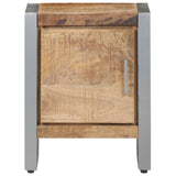 Bedside Cabinet 40x30x50 cm Rough Mango Wood - Front View