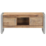 Coffee Table 95x50x40 cm Rough Mango Wood - Front View