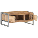 Coffee Table 95x50x40 cm Rough Mango Wood - Side View