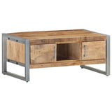 Coffee Table 95x50x40 cm Rough Mango Wood - Low Angle
