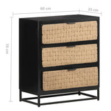 Sideboard 60x35x70 cm Solid Mango Wood - Close-Up Angle