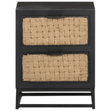 Bedside Cabinet 40x30x50 cm Solid Mango Wood - Front View