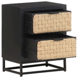Bedside Cabinet 40x30x50 cm Solid Mango Wood - Side View