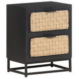 Bedside Cabinet 40x30x50 cm Solid Mango Wood - Low Angle