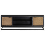 TV Cabinet 120x30x40 cm Solid Mango Wood - Front View