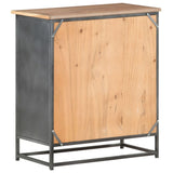 Sideboard Grey 60x35x70 cm Solid Acacia Wood and Steel