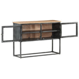 Sideboard Grey 100x30x70 cm Solid Acacia Wood - Side View