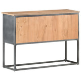 Sideboard Grey 100x30x70 cm Solid Acacia Wood - Top-Down View