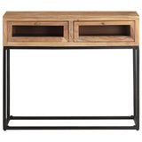 Console Table 90x35x76 cm Solid Acacia Wood - Front View