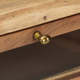 Console Table 90x35x76 cm Solid Acacia Wood - Rear View