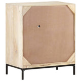 Sideboard 60x35x70 cm Solid Mango Wood and Natural Cane - Top-Down View