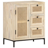 Sideboard 60x35x70 cm Solid Mango Wood and Natural Cane - Extra Image