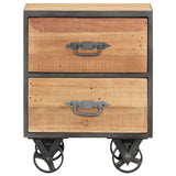 Bedside Cabinet 40x30x51 cm Solid Reclaimed Wood - Side View