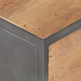 Bedside Cabinet 40x30x51 cm Solid Reclaimed Wood - Rear View
