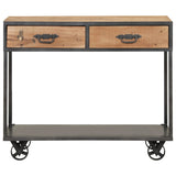 Console Table 90x35x74 cm Solid Reclaimed Wood - Side View