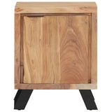 Bedside Cabinet 40x30x50 cm Solid Acacia Wood with Live Edges - Front View