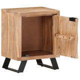 Bedside Cabinet 40x30x50 cm Solid Acacia Wood with Live Edges - Side View