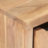 Bedside Cabinet 40x30x50 cm Solid Acacia Wood with Live Edges - 45-Degree Angle