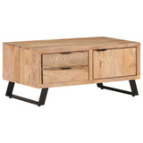 Coffee Table 90x50x40 cm Solid Acacia Wood with Live Edges - Extra Image