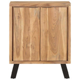Sideboard 60x36x76 cm Solid Acacia Wood with Live Edges - Front View