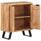 Sideboard 60x36x76 cm Solid Acacia Wood with Live Edges - Side View