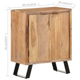 Sideboard 60x36x76 cm Solid Acacia Wood with Live Edges - Low Angle