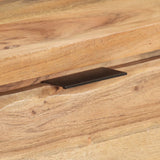 Console Table 100x35x76 cm Solid Acacia Wood with Live Edges - Rear View
