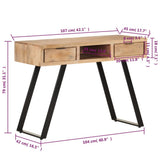 Desk 107x45x79 cm Solid Acacia Wood with Live Edges - Close-Up Angle