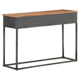 Console Table 110x35x75 cm Solid Acacia Wood - Side View