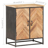 Sideboard 60x35x70 cm Solid Acacia Wood - Close-Up Angle
